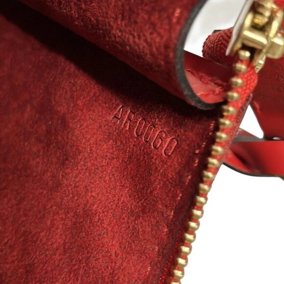 Auth LOUIS VUITTON Pochette Accessoires 21 M52957 Castilian Red Gold Epi - Picture 10 of 11